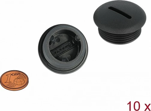 Tapë mbyllëse DeLOCK M25 x 1.5, najlon, 10 copë, e zezë