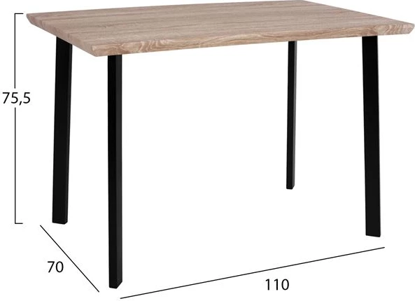 Set tavolinë me karrige 5 pjesë FH10343 tavolinë & 4 karrige Twist 110x70x75.5 cm
