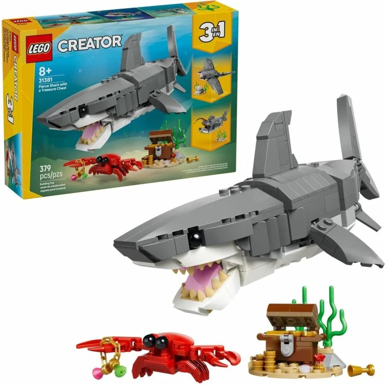 Lego set Menacing Shark me thesari, fëmijë