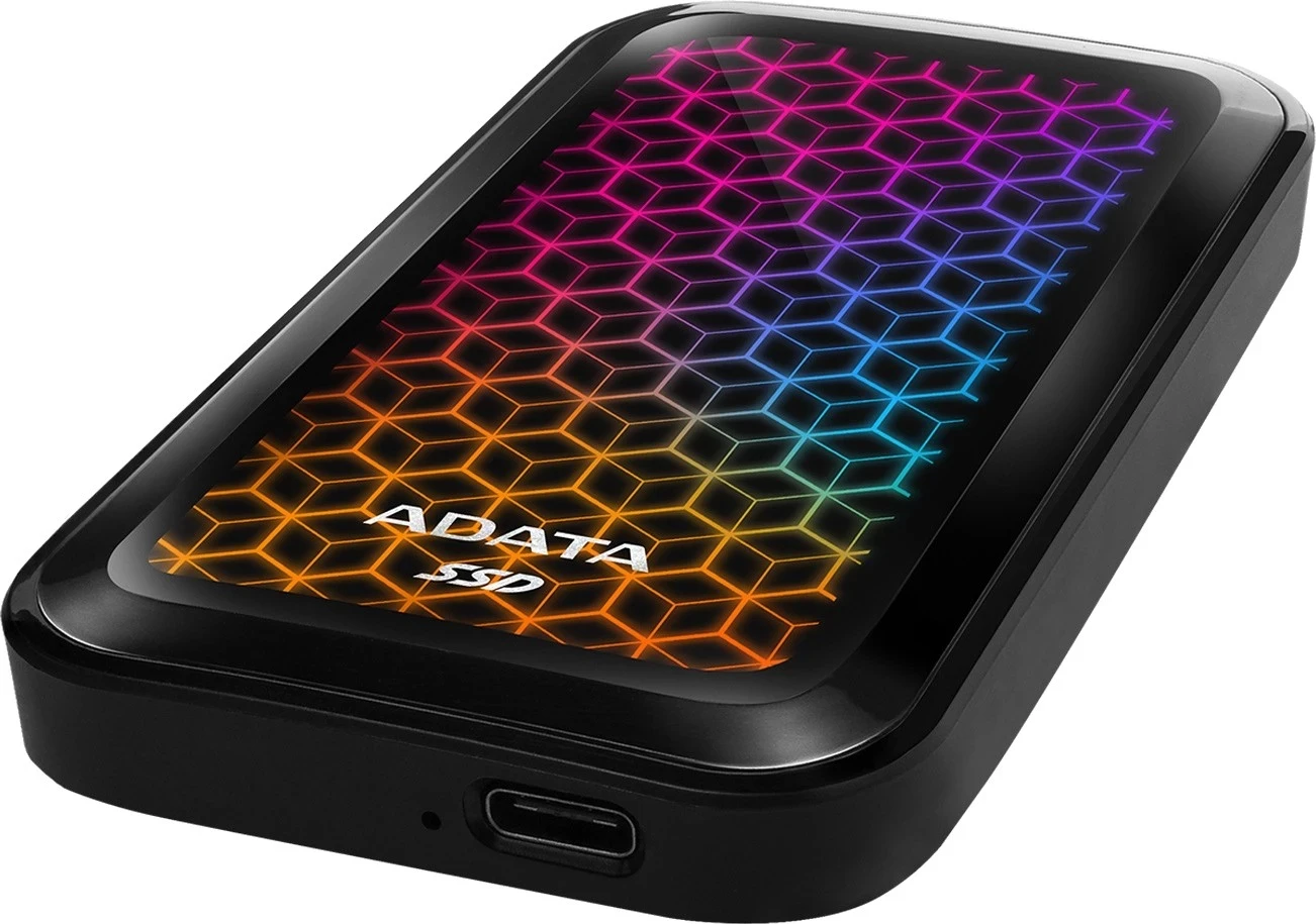 SSD Adata SE770 2TB, USB 3.2, RGB, e zezë