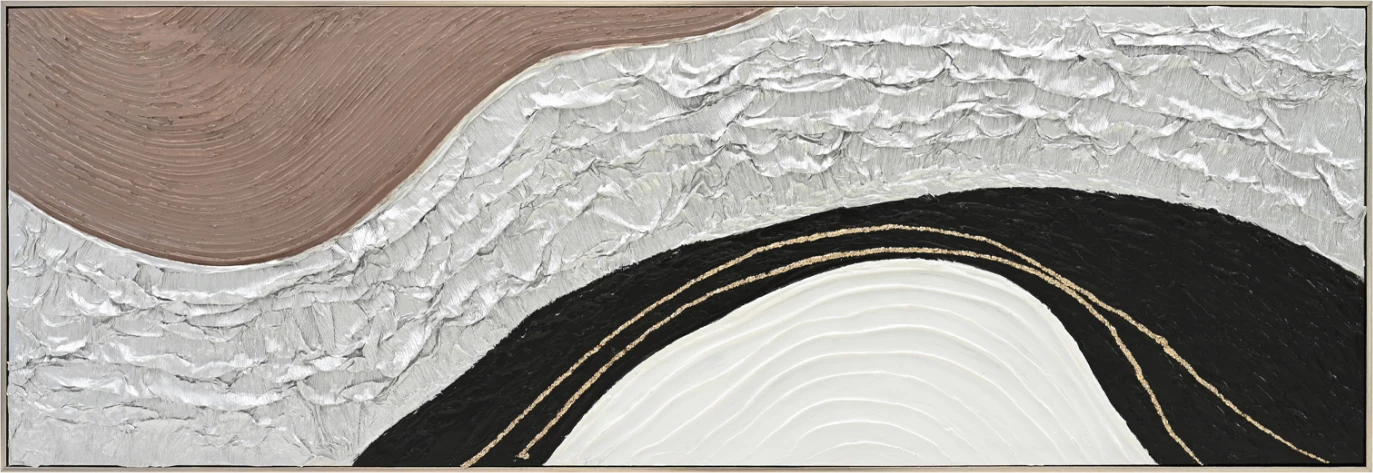 Pikturë muri abstrakte FH4552.01, kornizë PS, kanavacë, e punuar me dorë, 152x4.5x52 cm