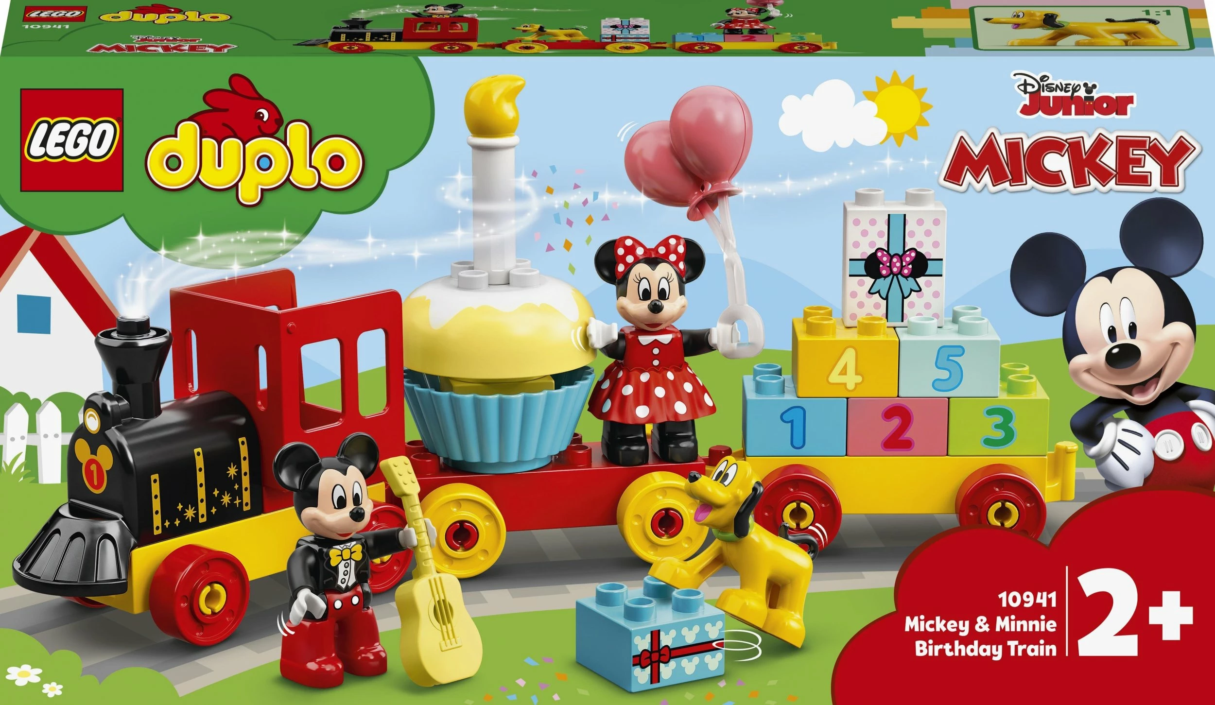 Set LEGO DUPLO Disney tren ditëlindjeje Mickey Mouse & Minnie Mouse 10941, 22 pjesë
