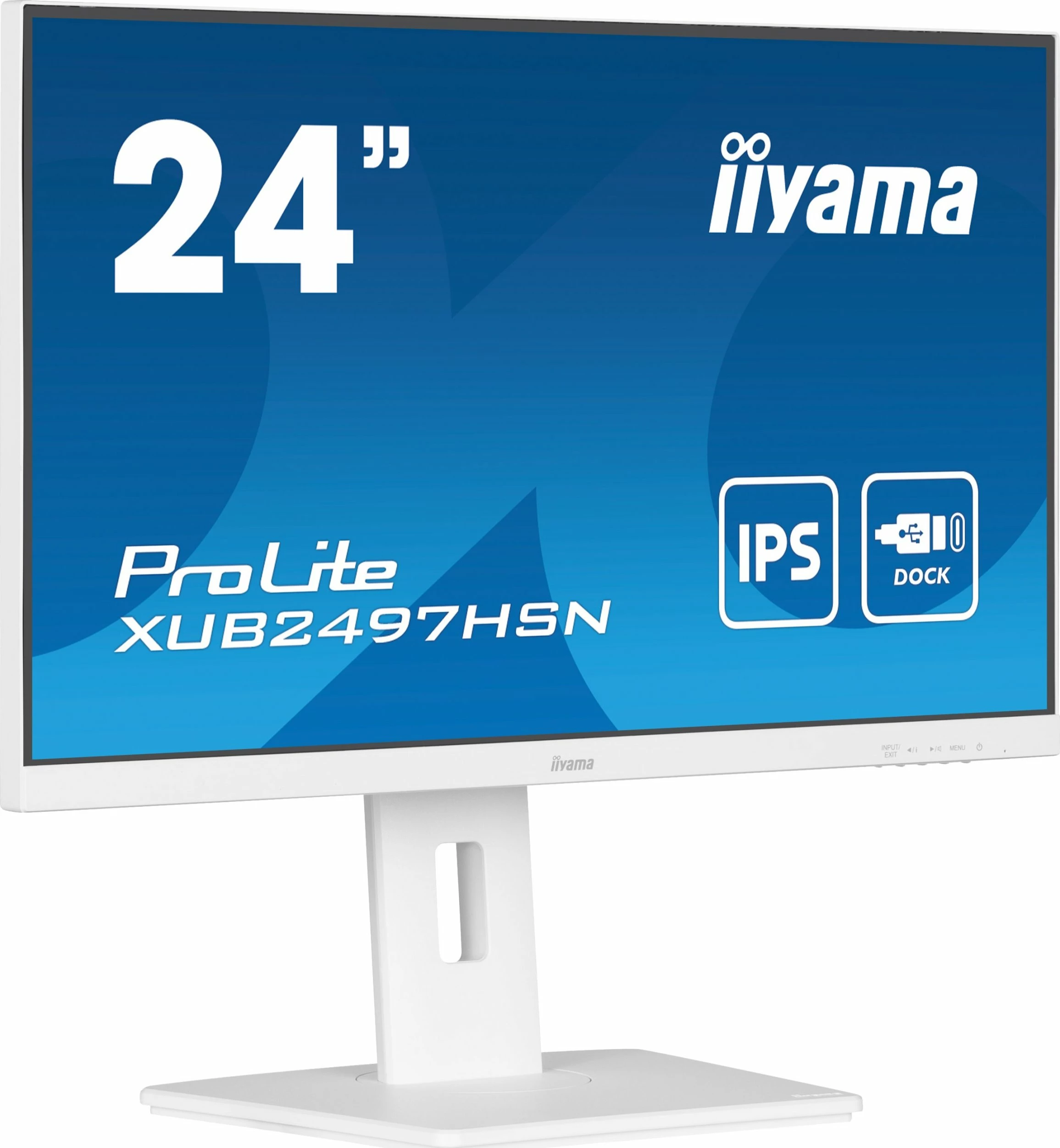 Monitor iiyama ProLite XUB2497HSN-W2 24\" Full HD IPS 100Hz USB-C Dock, i bardhë