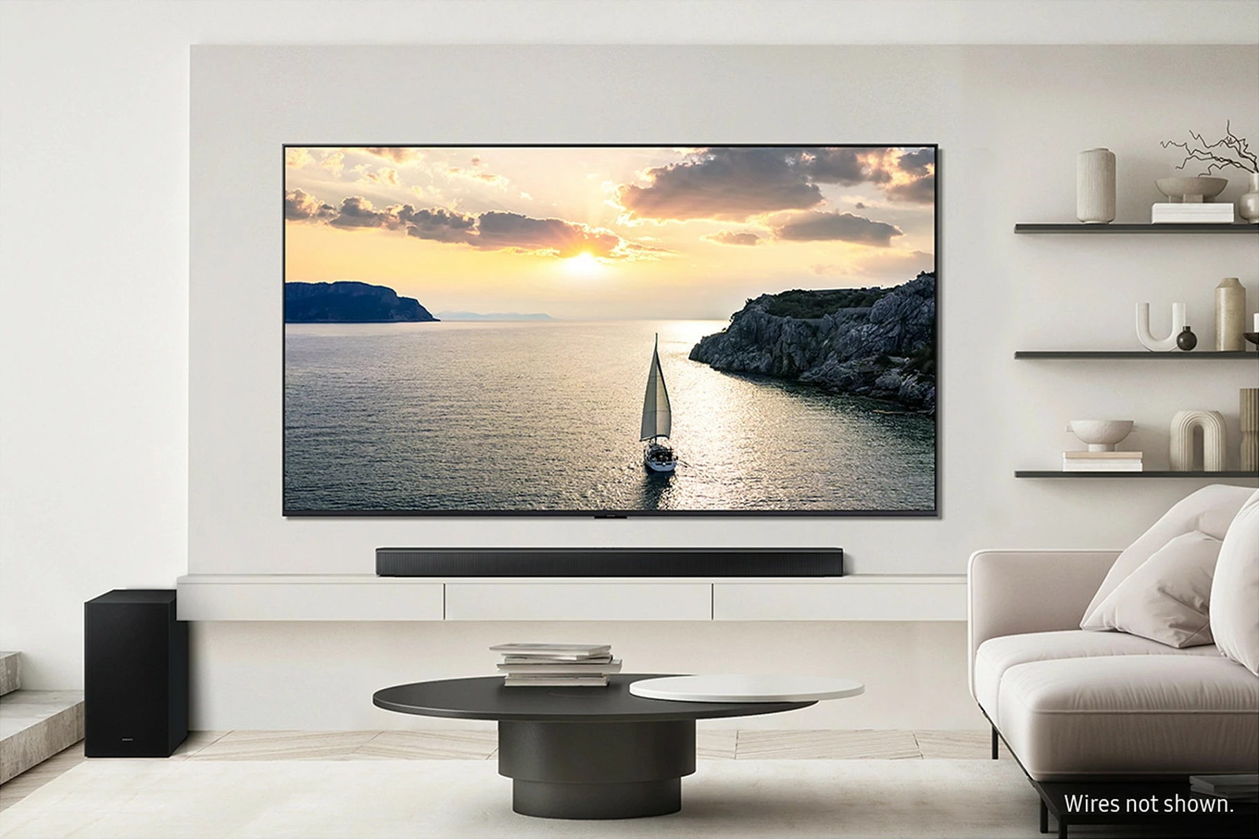 Soundbar Samsung HW-B750F, 5.1 kanale, 400 W, me subwoofer, e zezë