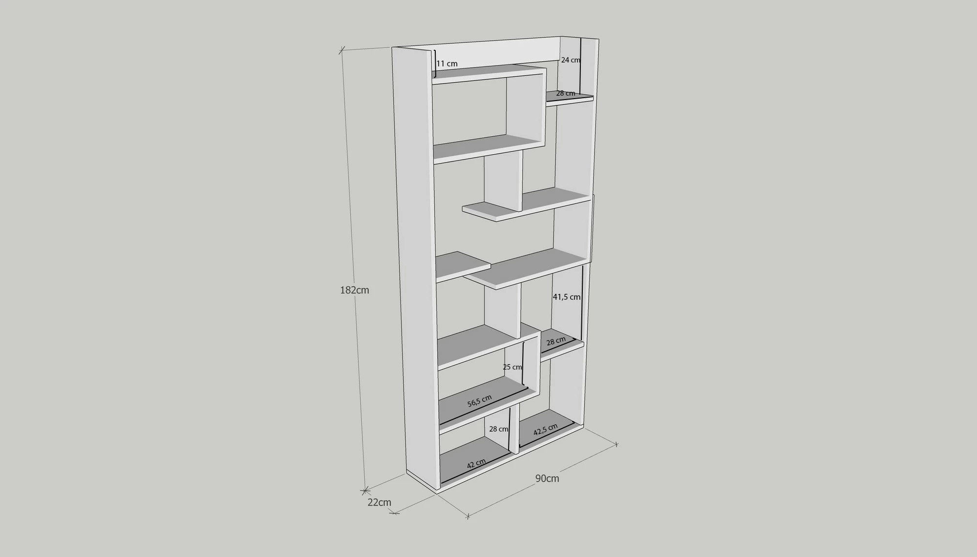 Raft librash Hanah Home, Kuttap, ngjyrë pishë