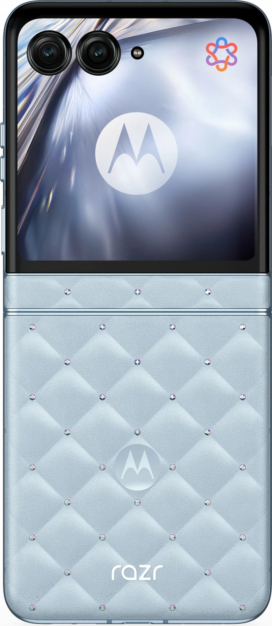 Celular Motorola razr60 + kufje Buds Loop, Swarovski Edition, blu