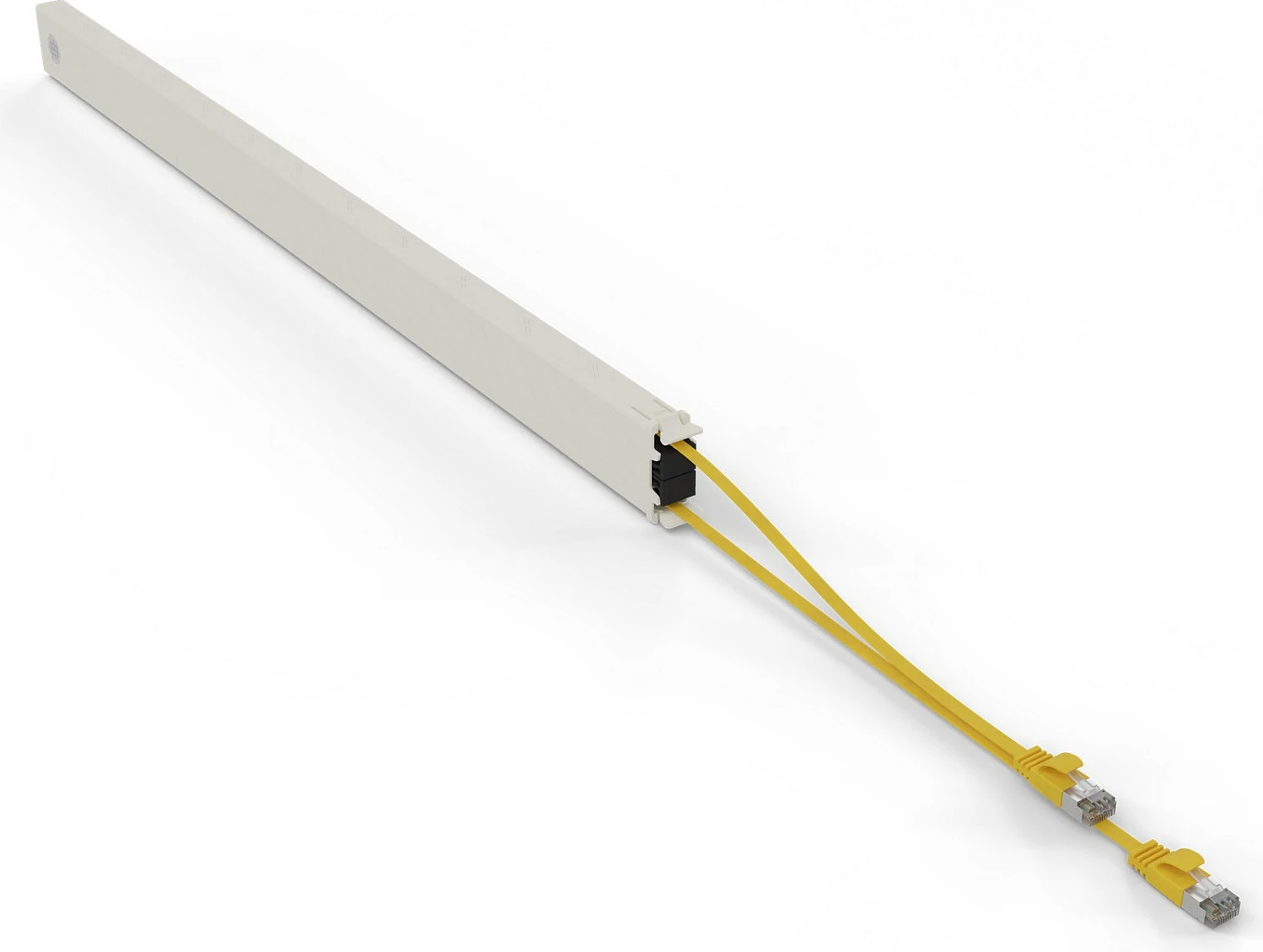 Kasetë kabllo rrjeti PATCHBOX .one 46RU Cat6a 2.5m STP RJ-45, e verdhë