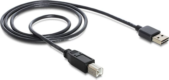 Kabllo DeLOCK USB 2.0 A në B, 1m, EASY-USB, 480 Mbps, e zezë