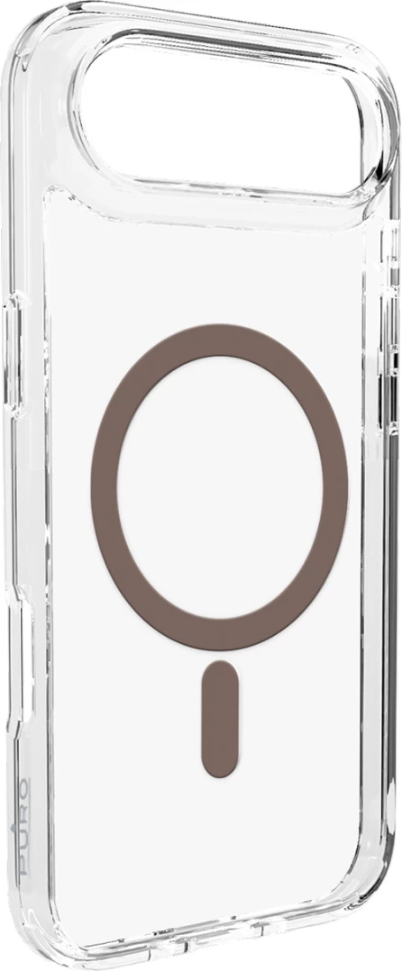 Mbështjellës Puro Lite Mag për iPhone 17 Air, MagSafe, Transparent me unazë kafe