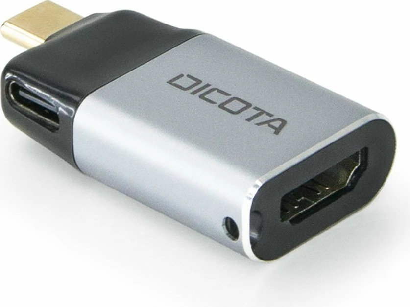Adapter USB-C në HDMI DICOTA, 4K/100W, argjendtë