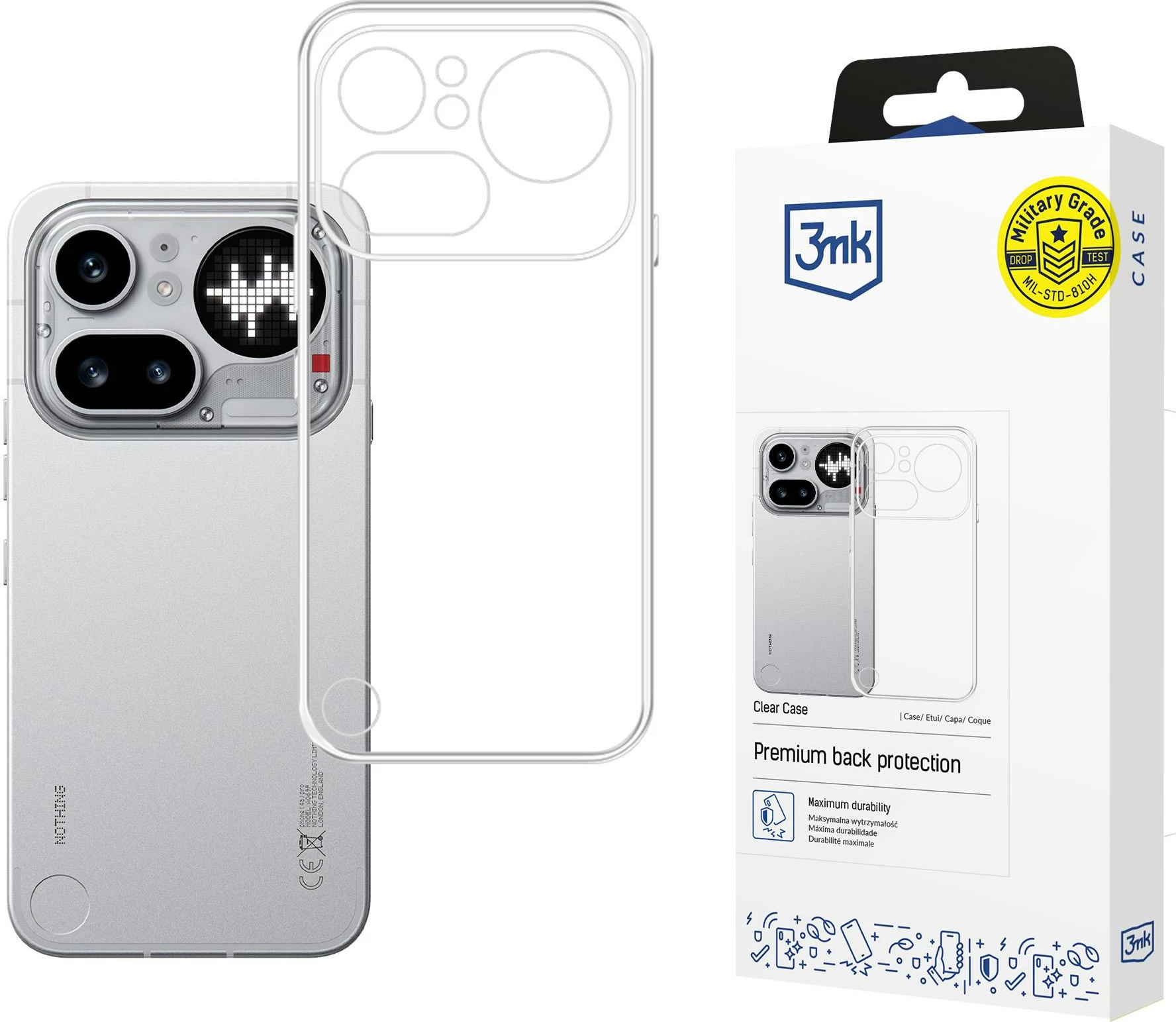 Mbështjellës 3mk Clear Case për Nothing Phone (4a) Pro, transparent, 1 copë