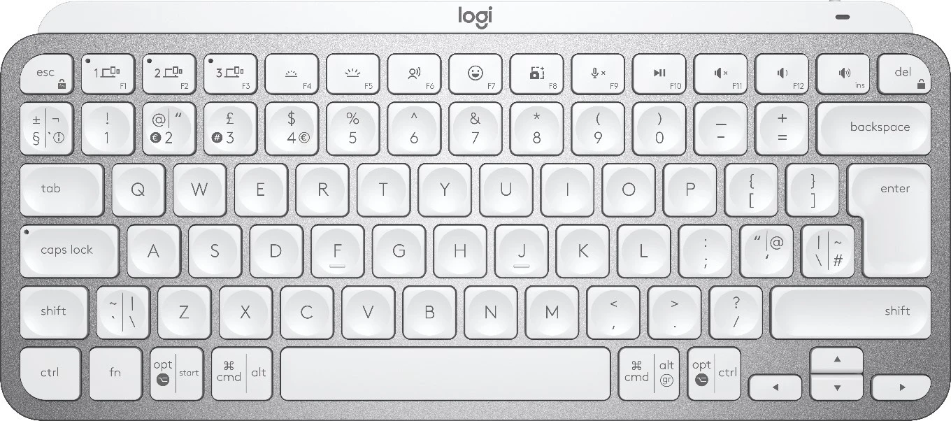 Tastierë Logitech MX Keys Mini, wireless, light gray