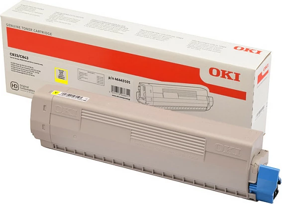 Toner OKI C823 46443101, Yellow, 10000 faqe