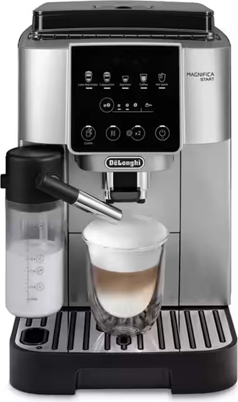 Makinë kafeje automatike DeLonghi Magnifica Start ECAM220.80.SB 15 bar, rezervuar 1.8 L, depo kokrra 250 g, panel touch, LatteCrema Hot, Argjend/zi
