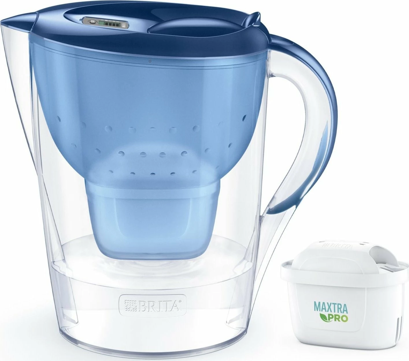 Briçë filtruese uji Brita Marella XL 3.5 L (2.0 L ujë i filtrum), me indikator elektronik, MAXTRA PRO Pure Performance, blu, 1 filtër