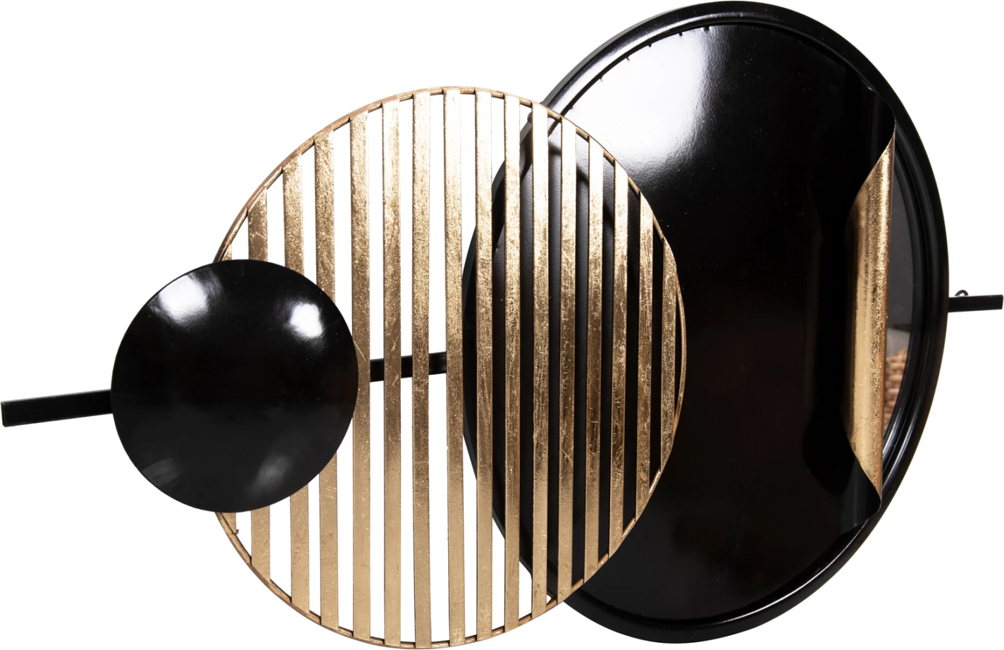 Dekor për mur FH4201 metalik, ngjyrë e zezë dhe ari, 81,5x46,5H cm