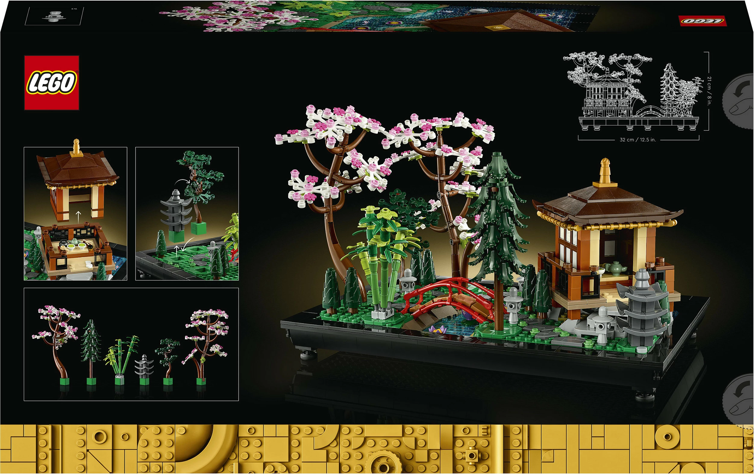 Set ndërtimi LEGO Tranquil Garden, 1363 pjesë, shumëngjyrësh