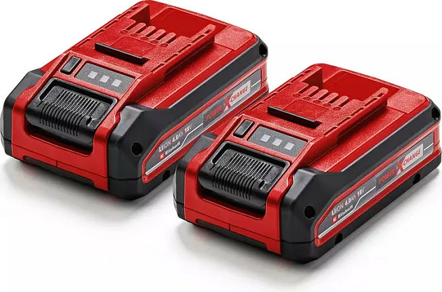 Bateri Einhell Power X-Change Twin-Pack 18V 4.0Ah, Li-Ion, 2 copë, kuqe/zi