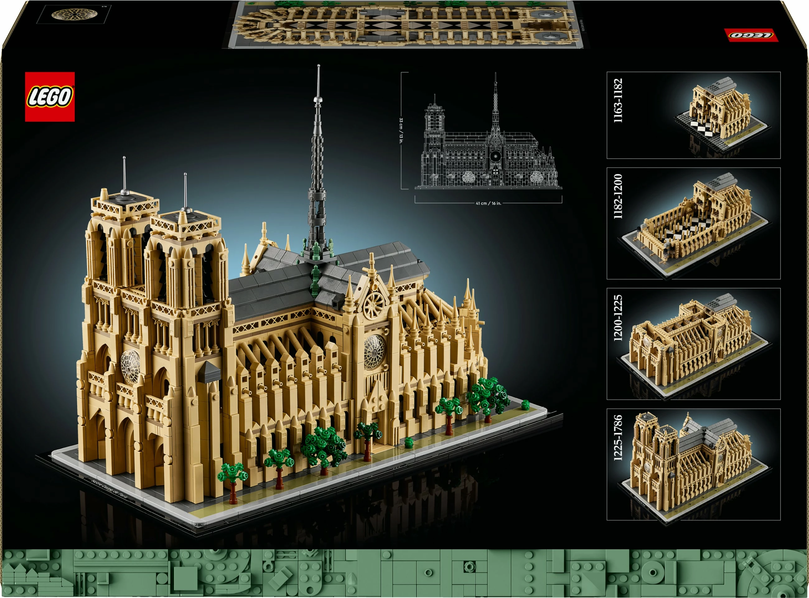 Set ndërtimi LEGO Architecture Notre-Dame de Paris, 4383 pjesë, plastikë, shumëngjyrësh