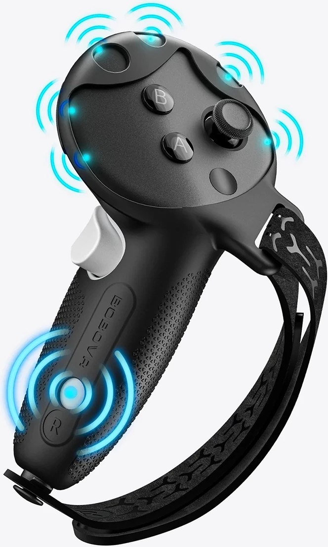 Mbajtëse kontrollorësh VR BoboVR G3, për Meta Quest 3/3S, me rripa të rregullueshëm, e zezë