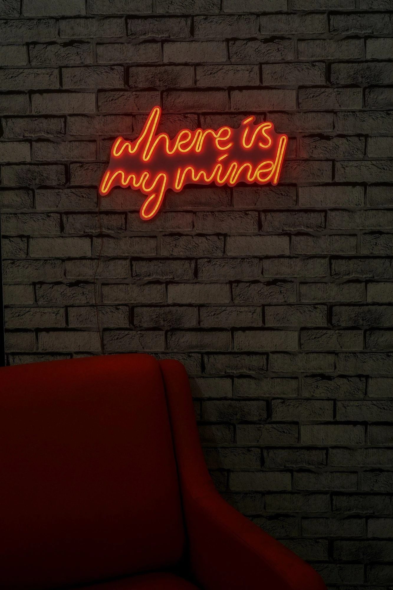 Dritë dekorative LED plastike, 'Where is my mind', e kuqe