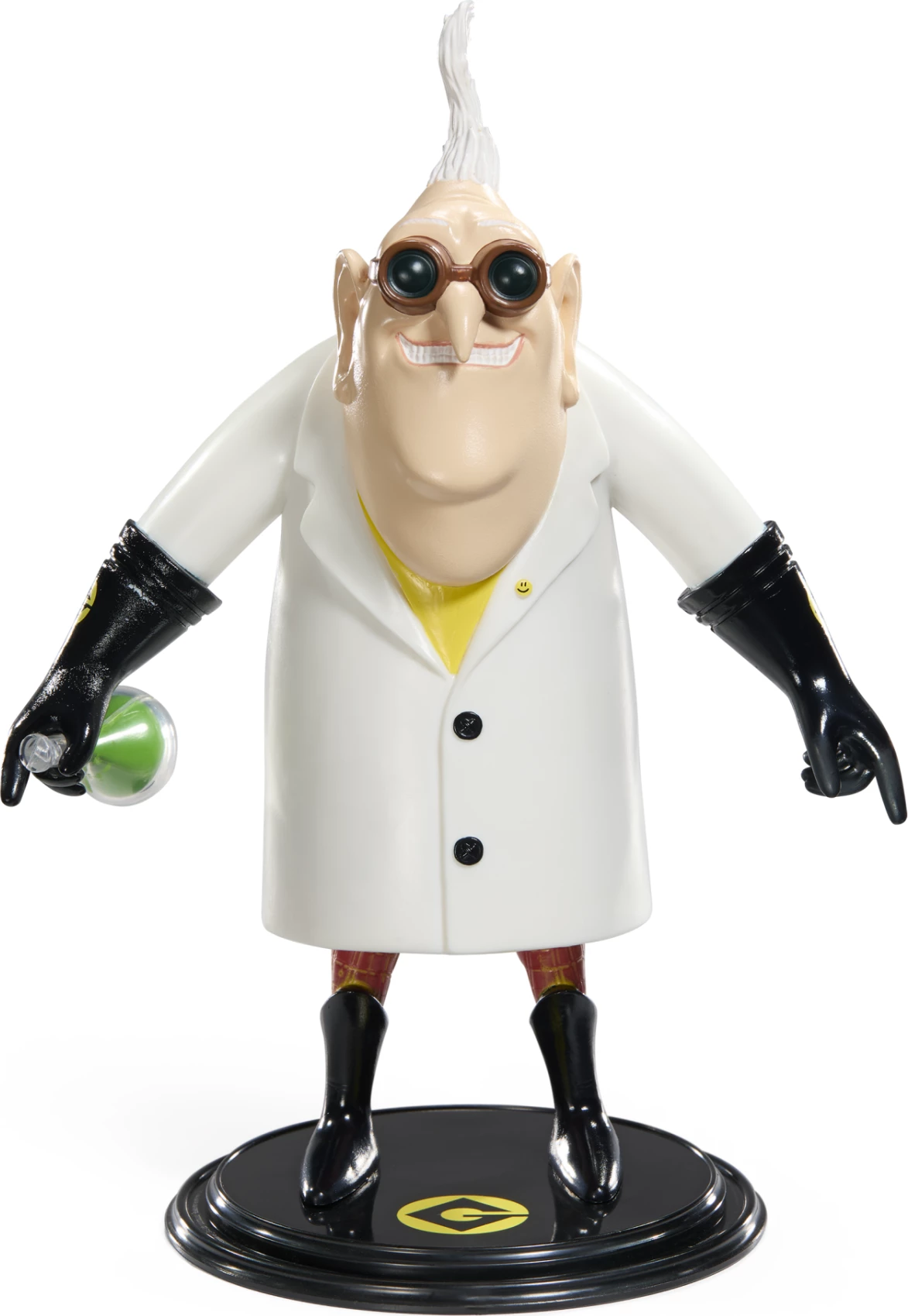 Figurinë fleksibile Noble Collection Bendyfigs Universal Minions Dr. Nefario 18.4 cm, me stand dhe gotë laboratorike