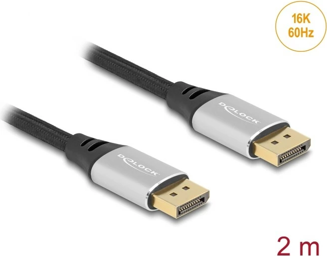Kabllo DisplayPort DeLOCK 16K 60Hz 2m argjendtë