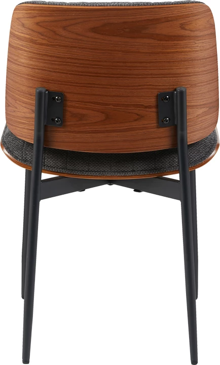 Karrige Kathy, dru arre, material gri, 51x58x81cm