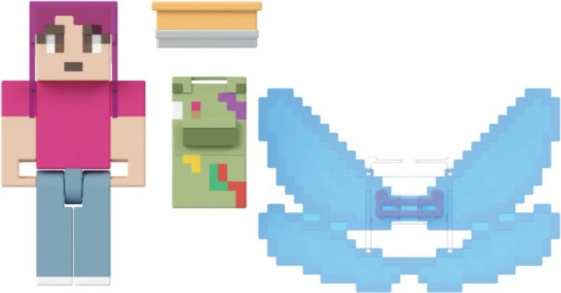Figurë aksioni Minecraft Mattel Creator Series Artists Apron me 5 aksesorë, me kode për përmbajtje, shumëngjyrëshe