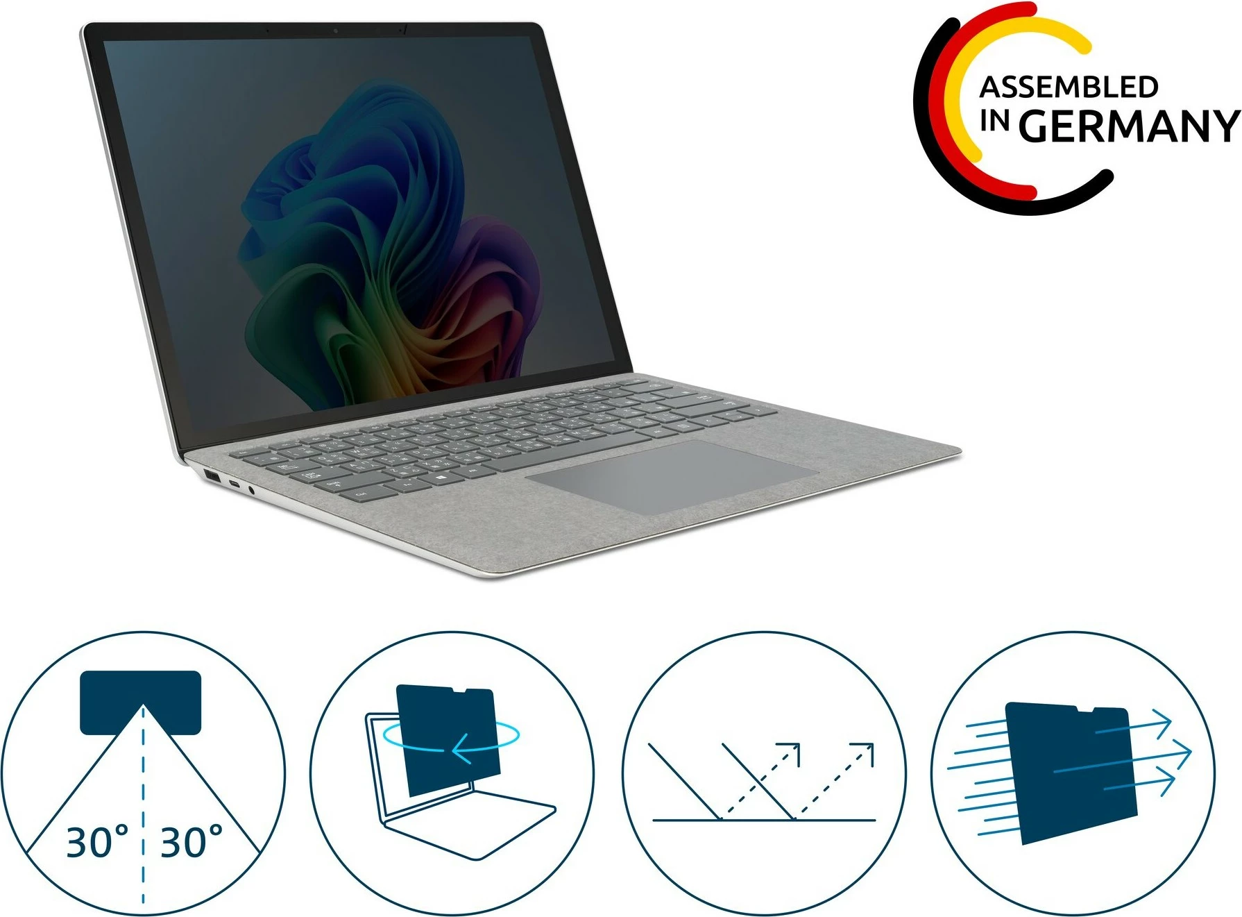 Filtër privatësie Kensington për Surface Go 1/2/3, 2-way, i lëvizshëm