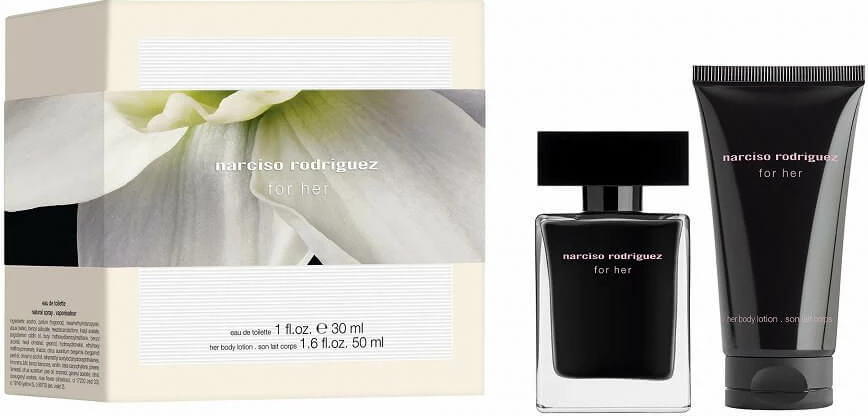 Set Eau de Toilette për femra Narciso Rodriguez For Her 30ml + balsam trupi 50ml