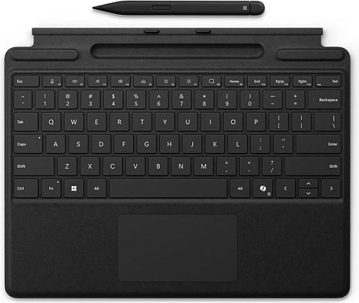 Tastierë me mbulesë Microsoft Surface Pro Keyboard me Slim Pen, QWERTZ Gjermanisht, touchpad, për Surface Pro 10/9/8/X, e zezë