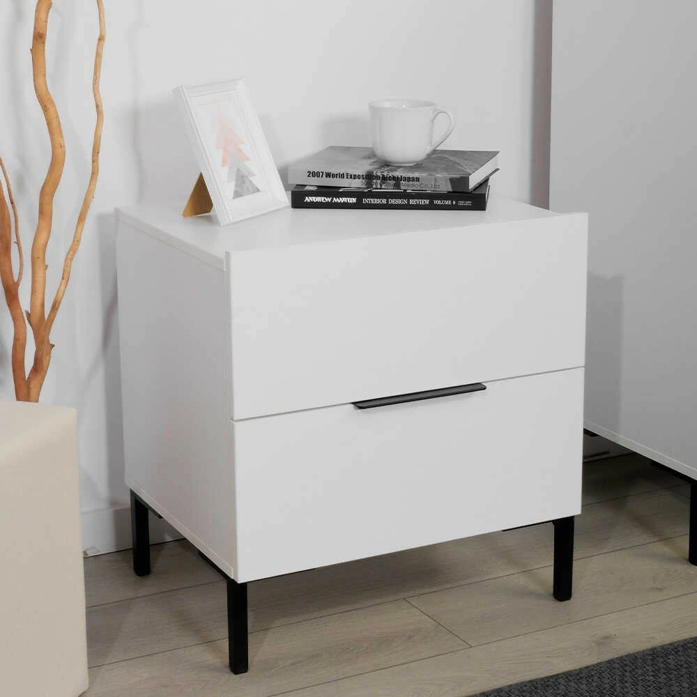Komodinë Hanah Home, Kmd-1720-Dd-1, e bardhë