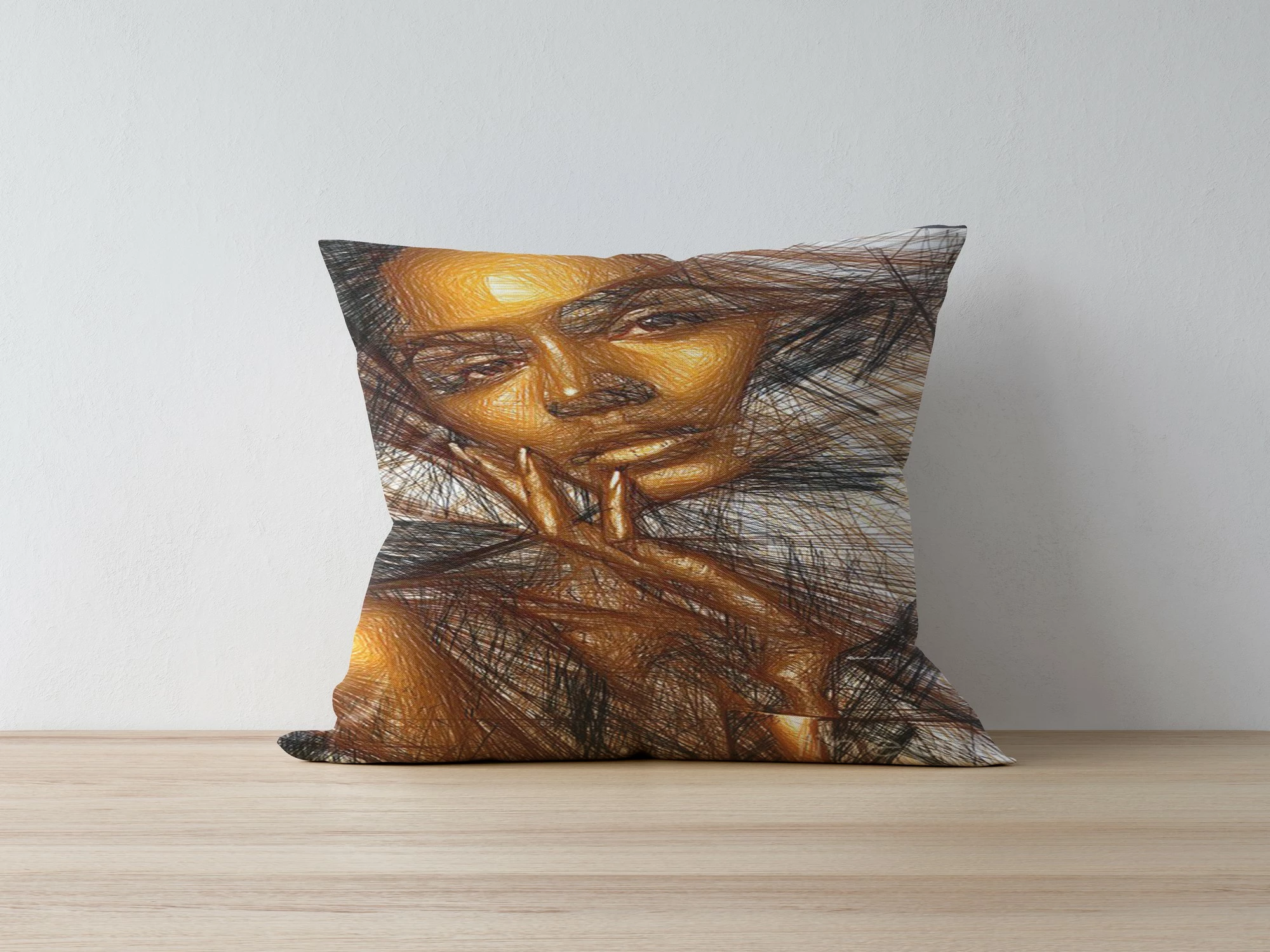 Jastëkë mbulesë me print digjital, shumëngjyrëshe, Evila Originals, a1074, 43x43cm