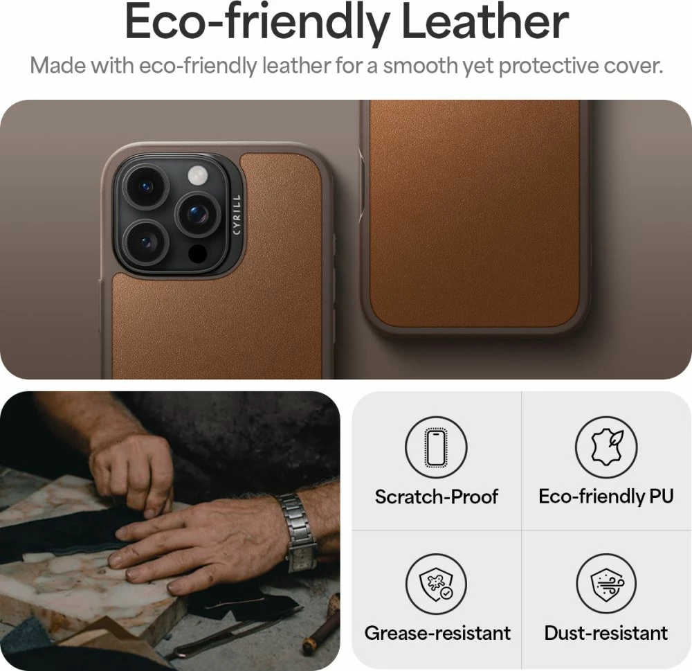 Mbështjellës Spigen Cyrill Kajuk Mag për iPhone 16 Pro Max, Kafe