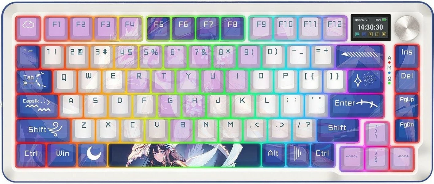 Tastierë mekanike Redragon Flekact Pro K708AK-RGB-PRO, 75%, RGB, wireless/wired, purple