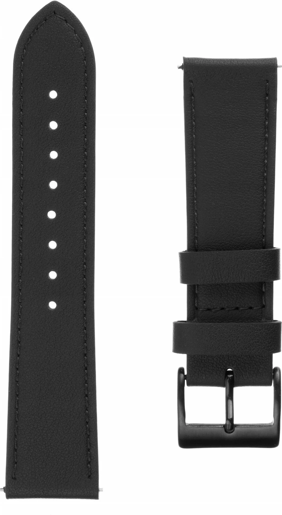 Rrip lëkure për smartwatch Fixed FIXLST-22MM-BK, 22 mm, universal, i rregullueshëm 16.5–21.5 cm, zi