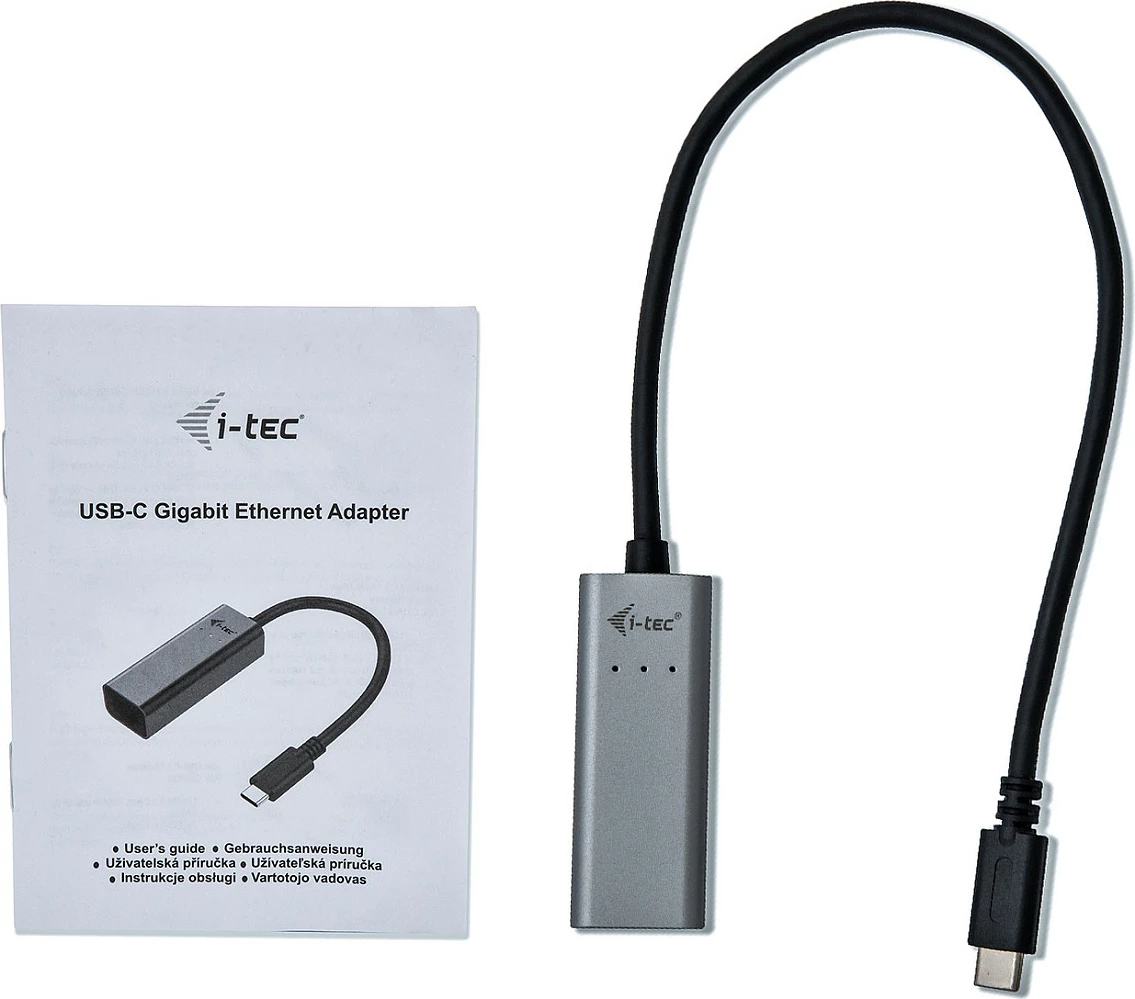 Adapter Ethernet USB-C i-tec Metal Gigabit, 1x RJ-45, 10/100/1000 Mbps, Gri