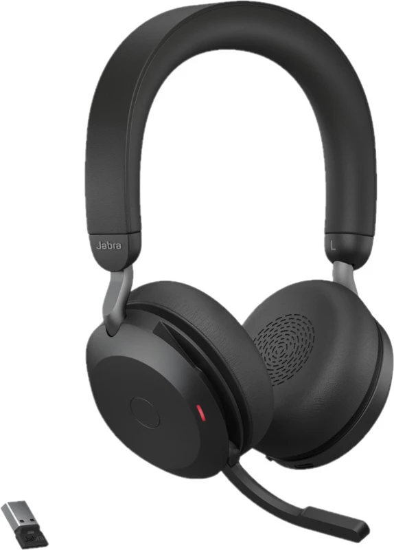Kufje me mikrofon Jabra EV752BL 27599-989-999 pa tela me adapter USB, e zezë