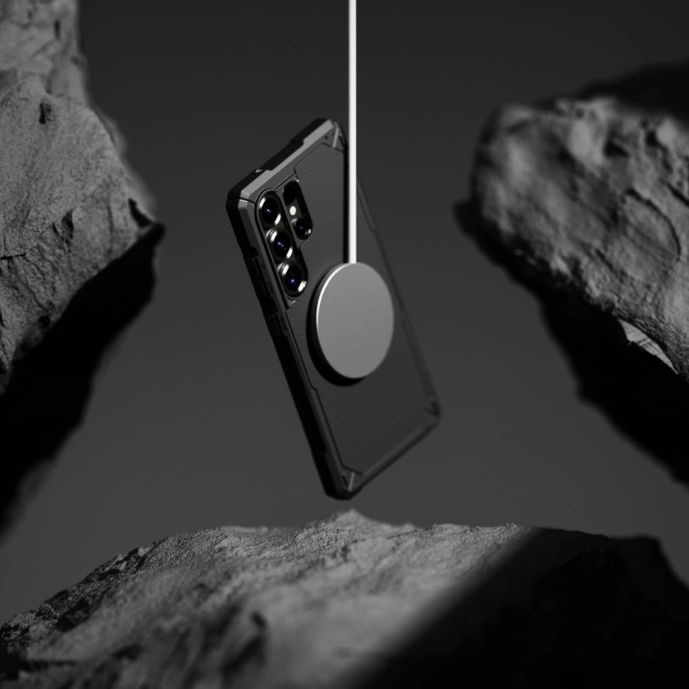 Mbështjellës Ringke Rugged Gear MagSafe për Samsung Galaxy S25 Ultra, i zi