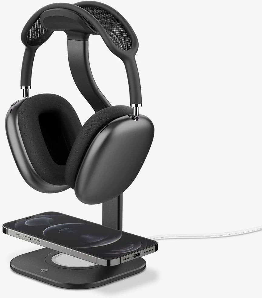 Mbajtëse karikuese  për Apple Max iPhoneSpigen Magfit, Magsafe, e zezë