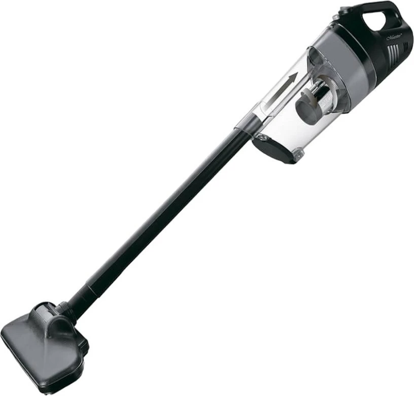 Fshesë me korrent vertikale pa kabllo 2‑në‑1, Feel-Maestro, MR-615, 100W, 6.5 kPa, 0.5 L, 20 min, karikim 3h, ciklon pa qese, e zezë