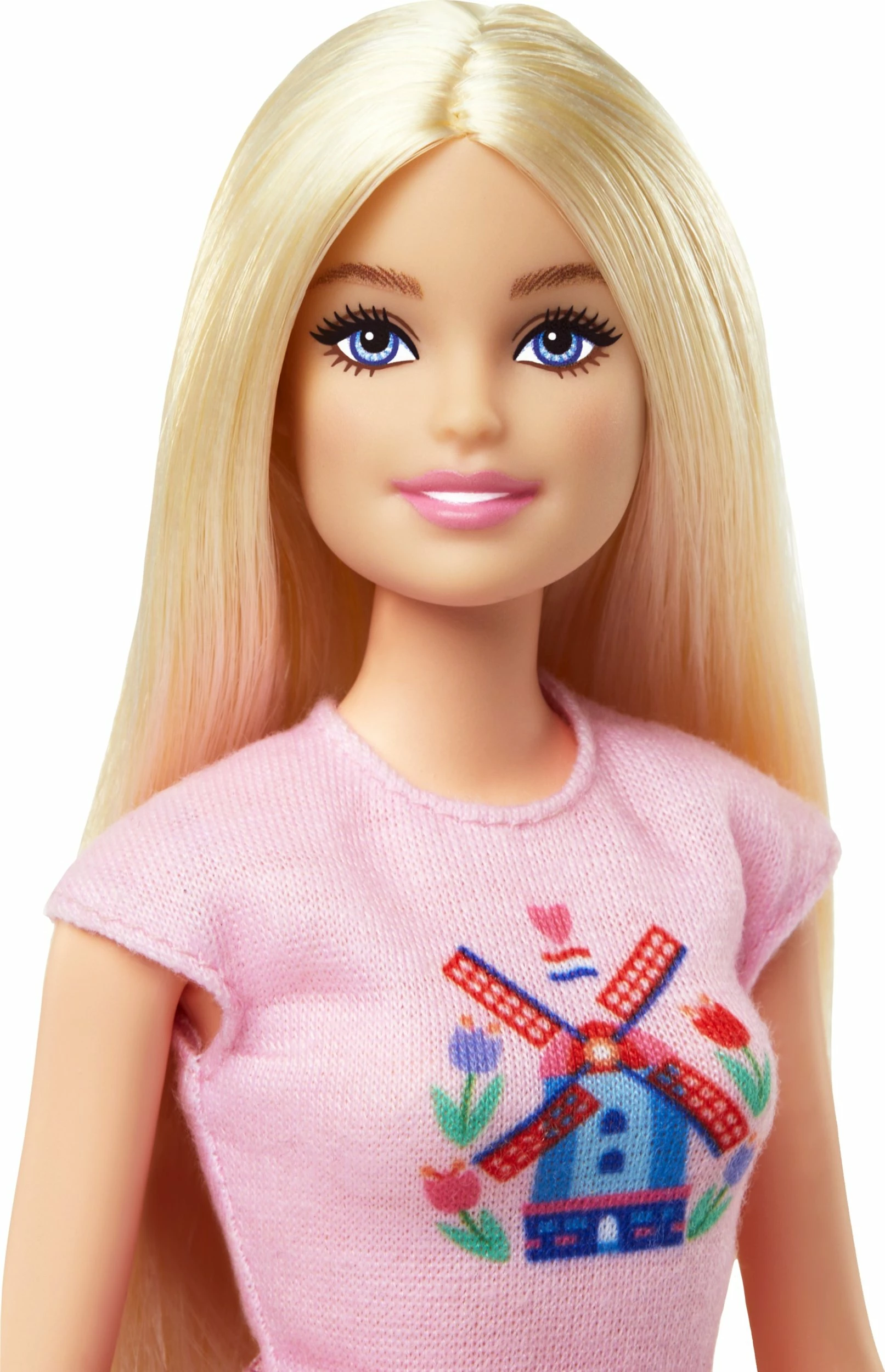 Kukull Barbie Mattel Pink Passport HWJ00 me biçikletë dhe këlysh, set