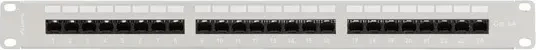 Patch panel LANBERG 24 porta 1U 19" kat.6A UTP, gri me organizues kabllosh