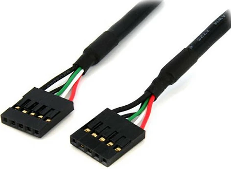 Kabllo USB interne StarTech USBINT5PIN24, 5-pin IDC F/F, 0.609 m, e zezë