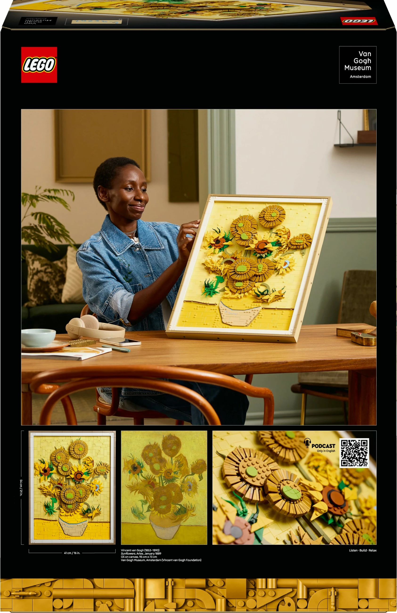 Set ndërtimi LEGO Art 31215 Vincent van Gogh Sunflowers, shumëngjyrësh