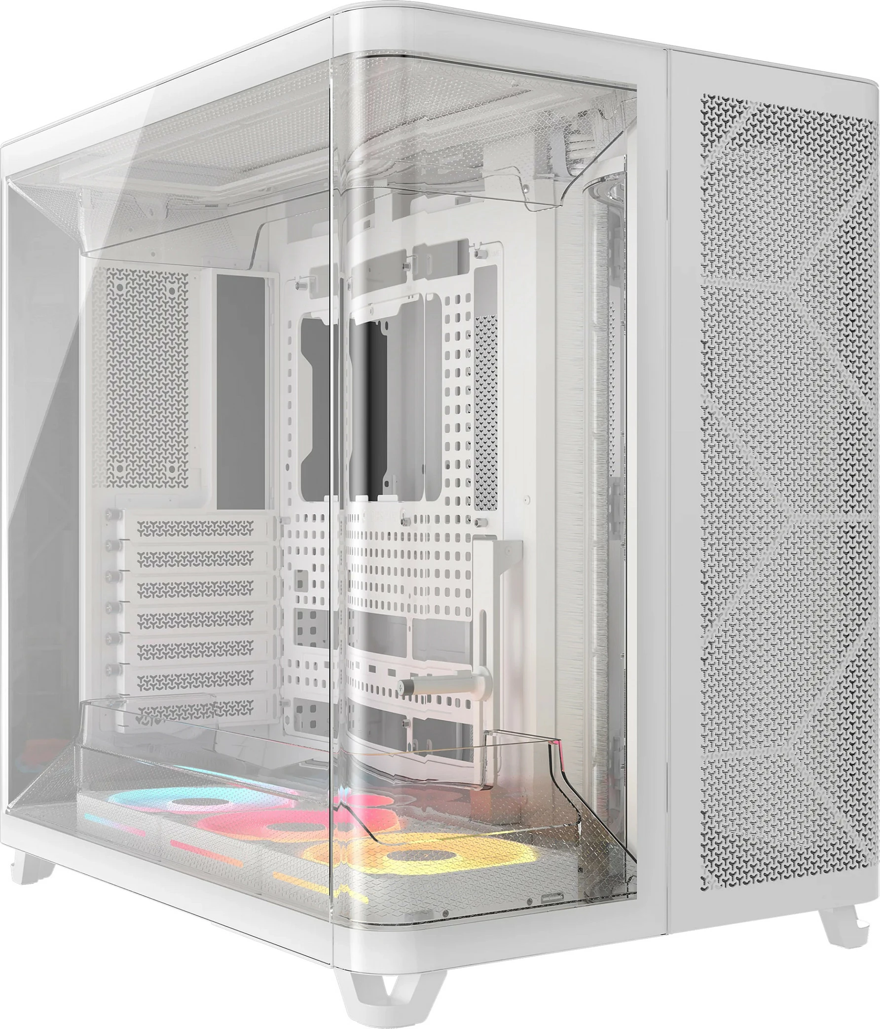 Kasë Corsair Air 5400 LX-R RGB iCUE LINK, Midi Tower ATX Gaming, Tempered Glass, RGB, e bardhë