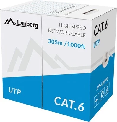 Kabllo LAN Lanberg UTP 1Gb/s 305m, Gri