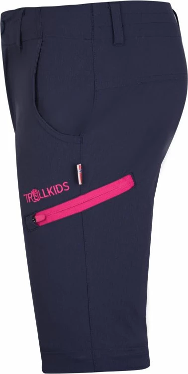 Pantallona zip-off për fëmijë Trollkids, navy/magenta [Madhësia: 128]