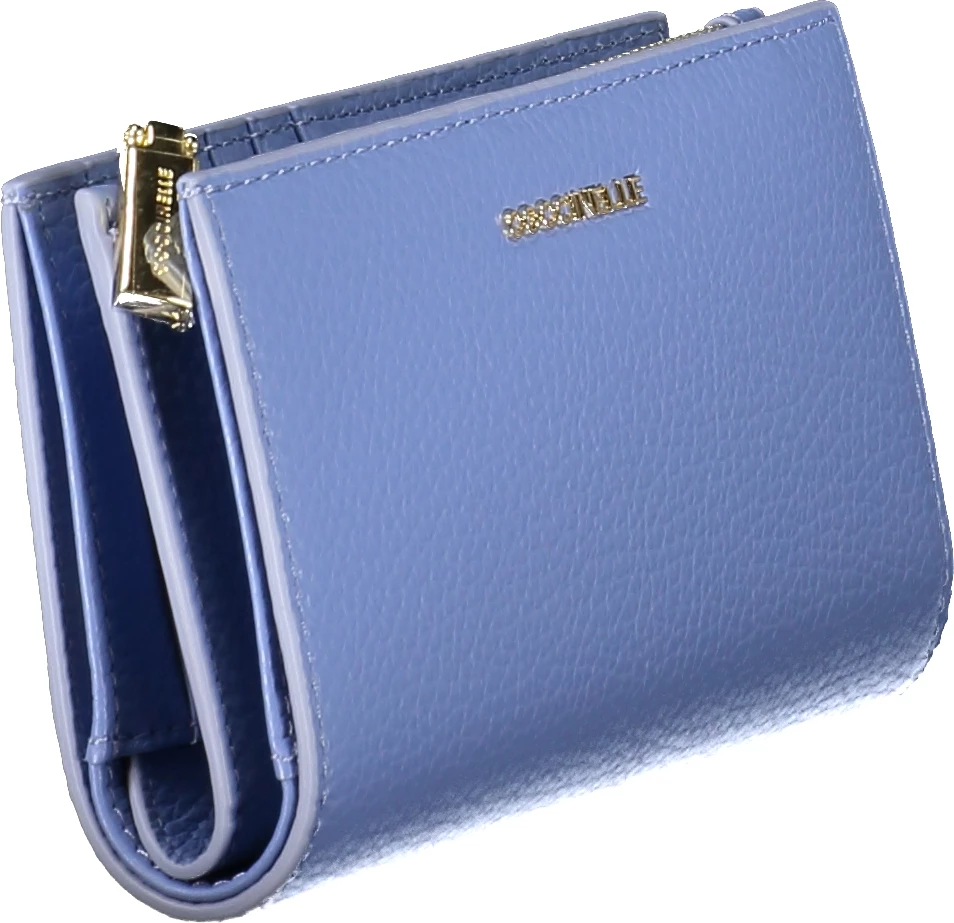 Portofol për femra COCCINELLE Metallic Soft, kaltër e çelët